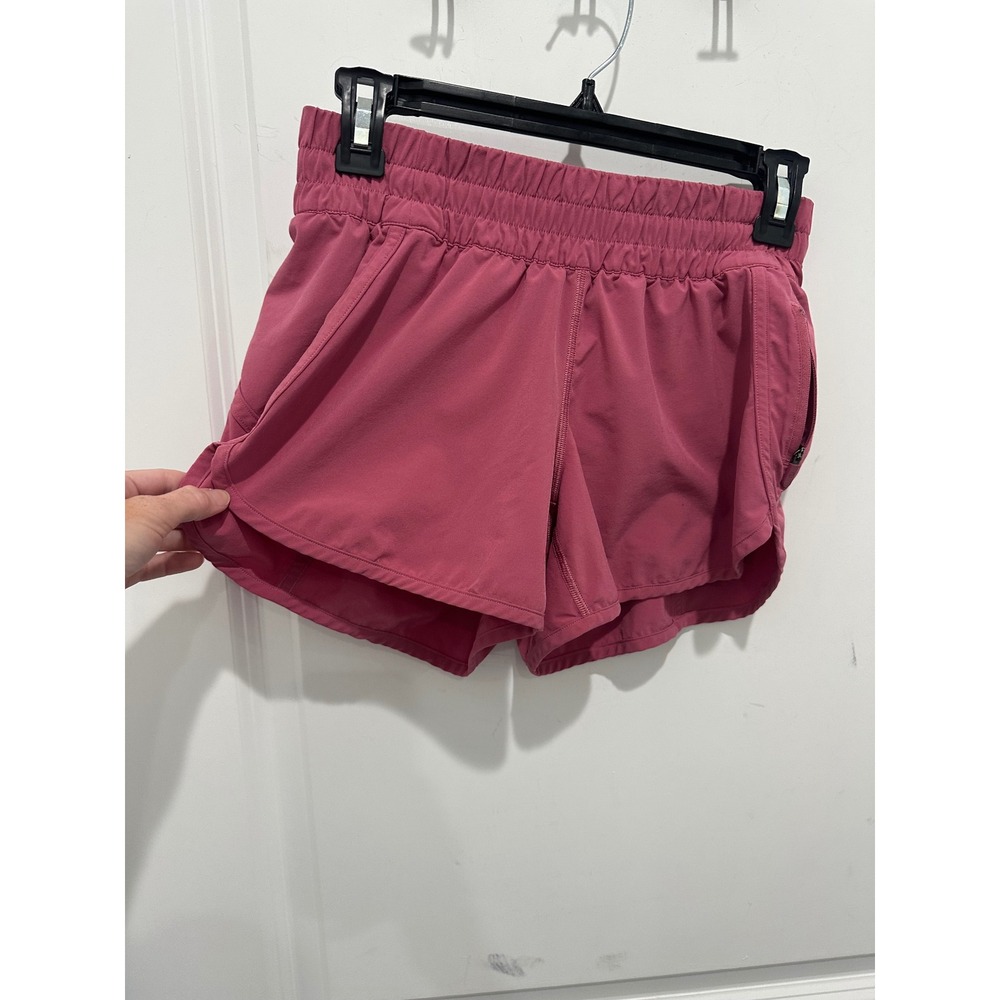 Lululemon Track V That Mid-Rise Lined Short 5 Pink Mauve Size 6 Running Shorts - Picture 3 of 6
